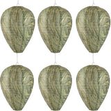 6 Pack Wasp Nest Decoy Hanging Wasp Deterrent for Wasps Hornets Yellow Jackets