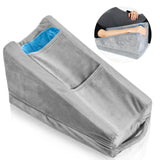 Buryeah Arm Pillow Arm Elevation Pillow with 2 Ice Pockets, Soft Ergonomic Support Pillow for Elbow Arm Rest Wedge Pillow Broken Arm Gifts with High Density Foam for Recovery Sleeping Care(Gray)