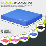 ProsourceFit Exercise Balance Pad – Large Cushioned Non-Slip Foam Mat & Knee Pad for Fitness, Stability Training, Physical Therapy, Yoga 15"x19"
