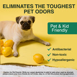 Good Natured Brand | Carpet Freshener & Deodorizer Powder | Pet Odor Eliminator for Strong Odor & Pet Urine | Fresh Natural Lemon & Eucalyptus Scent | Biodegradable, Safe for Homes with Pets - 70oz