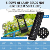 hygger Clip On Full Spectrum Aquarium LED Light, 18W Day-Night Dual Timer Sunrise-Day-Sunset-Moon Fish Tank Light, Adjustable Timer Brightness with 9 Colors for Planted Tank