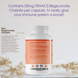 Pure Zinc Supplement, Natural Zinc Glycinate Supplements, (Chelated) 25mg, 120 - Pure Micronutrients