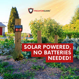 Predator Guard Solar Powered Predator Deterrent LED Light - Scares & Deters Nocturnal Animals Away, Built to Repel Coyote, Fox, Skunk, Bear, Racoon & Wild Creatures - Protect Your Property!