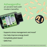Organic Ashwagandha Capsules 2100mg – Stress Support Supplement - Extra Strength - 100% Herbal, Organic Ashwagandha Root Powder Extract w/ Black Pepper - Energy, Mood & Cortisol Manager, 90 Ct