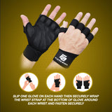 Fit Active Sports New Ventilated Weight Lifting Workout Gloves with Built-in Wrist Wraps for Men and Women - Great for Gym Fitness, Cross Training, Hand Support & Weightlifting