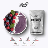 HEARTHY Foods Collagen Powder - 18g Protein - Pure Halal Collagen Peptides Grass Fed Organic Hydrolyzed Powder | Type I and III Unflavoured Keto Friendly Gluten Free No Sugar Non GMO 16 Oz