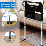 Bed Rails for Elderly Adults Safety - Adjustable Bed Cane with Non-Slip Ergonomic Handle and Storage Pocket, Stable Bed Assist Rails for Seniors Hold up to 400 Lbs and Fit All Beds, Tool-Free Assembly