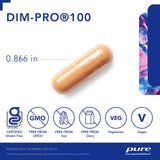 Pure Encapsulations DIMPRO 100 - Diindolylmethane Supplement - for Breast, Cervical & Prostate Health - Gluten Free & Vegan - 180 Capsules