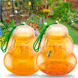 Wasp Trap Bee Traps Catcher, Outdoor Wasp Deterrent Killer Insect Catcher, New Upgrade Wasp Killer Hornet Traps, Non-Toxic Reusable Yellow Jacket Traps Outdoor Hanging (Orange - 2 Pack)