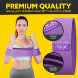 Fabric Resistance Bands for Working Out - Booty Bands for Women and Men - Exercise Bands Resistance Bands Set - Workout Bands Resistance Bands for Legs (Purple)