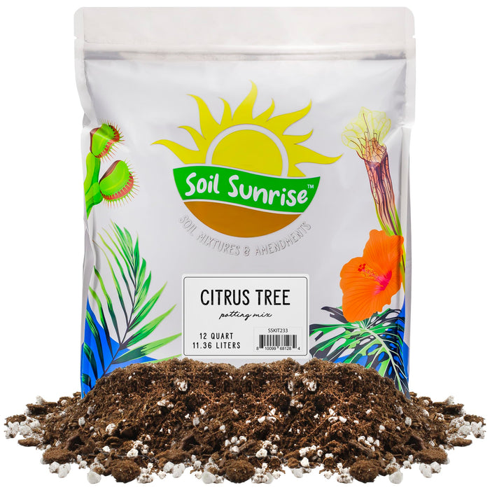 Citrus Tree Potting Soil Mix (12 Quarts), Special Blend for Indoor Oranges, Lemons, Limes and More