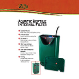 Zilla Aquactic Pet Reptile Internal Water Filter, For Up To 40 Gallons of Water