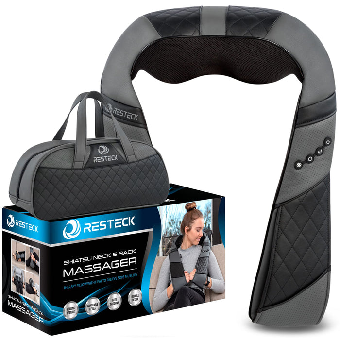 Massagers for Neck and Back with Heat - Deep Tissue 3D Kneading Pillow, Electric Shiatsu Shoulder Massage, Foot, Legs,Body - Relieve Muscle Pain - Office, Home & Car