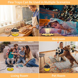 Protecker Flea Traps for Inside Your Home,2023 Flea Light Trap for Indoor,Flea Killer Pest Traps for House,Flea Trap with Light Refills and Sticky Pads,Sticky Electronic Flea Trap(2 Pack Black)