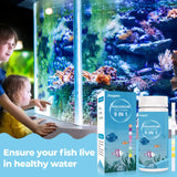 9 in 1 Aquarium Water Test Kit - Easy & Accurate Aquarium Test Strips, 125 Strips Fish Tank Water Testing Kit Monitor pH, Nitrite, Nitrate and More - Ideal for Freshwater and Saltwater Aquariums