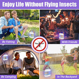 Flying Insect Trap, Upgrade Gnat Traps for House Indoor Outdoor, Rechargeable Portable 2-in-1 Fruit Fly & Flying Insect Trap, Safe Non-Toxic Gnat Killer UV Light Bug Catcher with Sticky Pad/Attractant