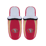 FOCO San Francisco 49ers NFL Mens Sherpa Slide Slippers - L