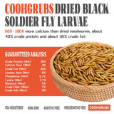 COOHGRUBS 2-lb Dried Black Soldier Fly Larvae Chicken Treats, High Protein Calcium Rich BSF Larvae Snacks for Hens Ducks