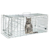 ANT MARCH Live Animal Cage Trap 32"x11.5"x13" Steel Humane Release Rodent Cage for Rabbits, Stray Cat, Squirrel, Raccoon, Mole, Gopher, Chicken, Opossum, Skunk, Chipmunks, Groundhog