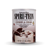 NaturesPlus SPIRU-TEIN Shake - Cookies & Cream - 2.3 lbs, Spirulina Protein Powder - Plant Based Meal Replacement, Vitamins & Minerals for Energy - Vegetarian - 30 Servings