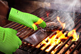 KITCHEN PERFECTION Silicone Smoker Oven Gloves -Extreme Heat Resistant BBQ Gloves-Handle Hot Food Right on Your Grill Fryer&Pit|Waterproof Grilling Cooking Baking Mitts |Superior Value Set +2 Bonuses