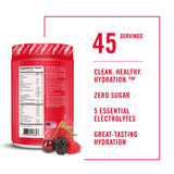 BioSteel Zero Sugar Hydration Mix, Great Tasting Hydration with 5 Essential Electrolytes, Mixed Berry Flavor, 45 Servings per Tub