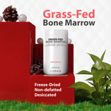 Codeage Grass Fed Bone Marrow Supplement - Freeze Dried, Non-Defatted, & Desiccated Beef Bone Marrow Pills - Raw Whole Bone Marrow, Bone Matrix, Cartilage - 3000mg per Serving - 180 Capsules