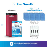 Thermacell Patio Shield Bundle - Mosquito Repeller + 36-Hour Refill Pack; Includes 4 Fuel Cartridges & 12 Repellent Mats for a Total of 48 Hours of Mosquito Repellent for Patio; Bug Spray Alternative