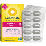 Renew Life Women's Probiotic Capsules, Supports Vaginal, Urinary, Digestive and Immune Health, L. Rhamnosus GG, Dairy, Soy and gluten-free, 15 Billion CFU, 60 Count