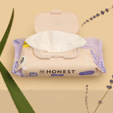 The Honest Company Calm + Cleanse Benefit Wipes | Cleansing Multi-Tasking Wipes | 99% Water, Plant-Based, Hypoallergenic | Lavender, 240 Count