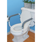 Carex Toilet Safety Frame - Toilet Safety Rails With Adjustable Width - Toilet Rails For Elderly, Handicap, Home Health Care Equipment After Surgery, Supports 300lbs