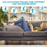 BLABOK Wedge Pillow for Sleeping - Inflatable Leg Elevation Pillow for Swelling,Circulation,Leg & Back Pain Relief,Leg Support Polyvinyl Chloride Pillow for After Aurgery,Hip,Foot,Ankle Recovery