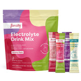 FlavCity Electrolytes Drink Mix, Variety Pack, 28 On-The-Go Stick Packs - Healthy Electrolytes Powder Packets Made with Real Fruit - Keto Powdered Drink with No Added Sugar, Gluten-Free