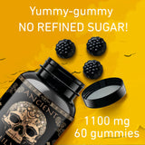 Shilajit Gummies (60 Count) - Made of Pure Organic Himalayan Shilajit Resin - Source of Natural Fulvic and Humic Acid - Elderberry Taste - Sugar Free - Trace Mineral Supplement