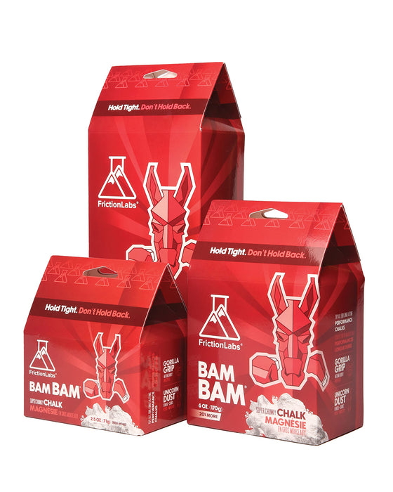 Friction Labs Bam Bam 12oz - Super Chunky Texture - The New Standard in Chalk for Rock Climbing, Crossfit, and Powerlifting, Now with 100% Recyclable Packaging!