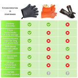 KITCHEN PERFECTION Silicone Smoker Oven Gloves-Extreme Heat Resistant BBQ Gloves-Handle Hot Food Right on Your Grill Fryer & Pit|Waterproof Grilling Cooking Baking Mitts|Superior Value Set +3 Bonuses