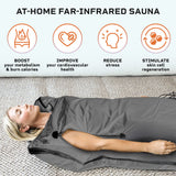 LifePro Sauna Blanket for Detoxification - Portable Far Infrared Sauna for Home Detox Calm Your Body and Mind Regular Grey