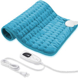 VIBOOS Heating Electric Pad for Back, Shoulders, Abdomen, Waist, Legs, Arms, Electric Heating Pad with Heat Settings, Timer, Heat Pad with Auto Shut Off, Blue (20''×24'')