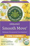 Traditional Medicinals Organic Smooth Move Chamomile Laxative Tea, 16 Tea Bags (Pack of 2) Total 32 Tea Bags