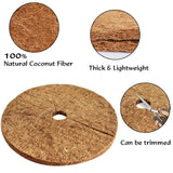 ZeeDix 20 Pcs Coconut Fibers Mulch Ring Tree Protector Mat- 11.8'' Plant Cover Mulch Mat Weed Mats Coco Coir Mulch Ring for Indoor Outdoor Trees, Disc Plant Cover, Flower Pot, Tree Plant Ring Mats