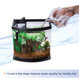 Aqueon LED MiniBow Small Aquarium Fish Tank Kit with SmartClean Technology, Black, 2.5 Gallon