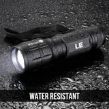 Lighting EVER LED Flashlights High Lumens, Small Flashlight, Zoomable, Waterproof, Adjustable Brightness Flash Light for Outdoor, Emergency, Camping, AAA Batteries Included, 2 Pack