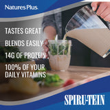 NaturesPlus SPIRU-TEIN Shake - Chocolate - 5 lbs, Spirulina Protein Powder - Plant Based Meal Replacement, Vitamins & Minerals For Energy - Vegetarian, Gluten-Free - 81 Servings