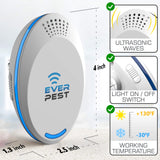 Ultrasonic Pest Repeller Control (2-Pack) Plug in Flea Rat Roach Mosquito Cockroaches Fruit Fly Rodent Insect Bug Cricket Mice Moth Scorpion Gnat Silverfish Squirrel Ultrasound Indoor Repellent Plug……