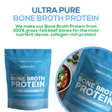 Paleovalley 100% Grass Fed Beef Bone Broth Protein Powder - Rich in Collagen Peptides for Hair, Skin, Gut Health, Bone and Joint Support - 28 Servings, 15g Protein Per Serving - No Gluten or GMOs