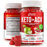 Keto ACV Gummies 1500 mg - ACV Keto Gummies for Weight Loss & Detox - Vegan Apple Cider Vinegar Gummies for Ketosis, Metabolism & Energy - AC Keto Gummies