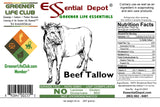 Beef Tallow - 1 Quart (32 oz nt wt) - Grass Feed - Non-GMO - Keto Friendly - Food Grade - FREE from LACTOSE-GLUTEN-GLUTAMATE-BSE - safety sealed HDPE container with resealable cap