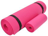 BalanceFrom All Purpose 1/2-Inch Extra Thick High Density Anti-Tear Exercise Yoga Mat and Knee Pad with Carrying Strap, Pink