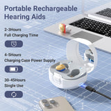 XIYNBH Hearing Aids, Hearing Aids for Hearing Loss with Noise Cancelling, Rechargeable Hearing Aids for Seniors with Charging Case, Nano Hearing Amplifier with Volume Control